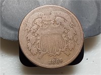 OF) 1865 US Two Cent piece