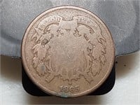 OF) 1865 US Two Cent piece