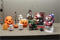 Assorted Christmas & Halloween Decorations