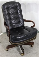 Tufted Black Leather Executive Chair
