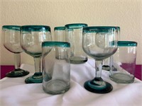 Hand Blown Mexican Wine & Water Glasses