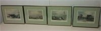 Four Framed W.H. Bartlett Prints 13x11"