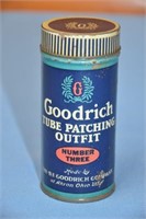 Vintage Goodrich tin tube patch kit, no contents