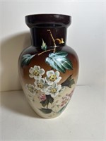 Vintage Japanese Cloisonné Enamel Vase Flowers &