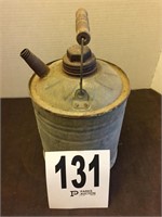 Old Metal Kerosene 1 Gallon Jar