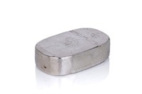 18th C IRISH PROVINCIAL SILVER SNUFF BOX, 63g