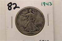 1943 WALKING LIBERTY HALF DOLLAR COIN