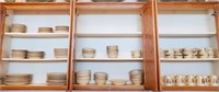 Huge Pfaltzgraff Dish Set In Cupboards