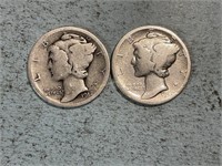 1917 and 1917S Mercury dimes