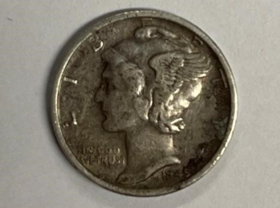 1945-S MERCURY DIME NICE COIN