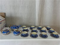 Capodimonte 659 Blue Embellished Tea Set