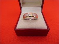 Gold Wash Stainless Steel Band Size 9