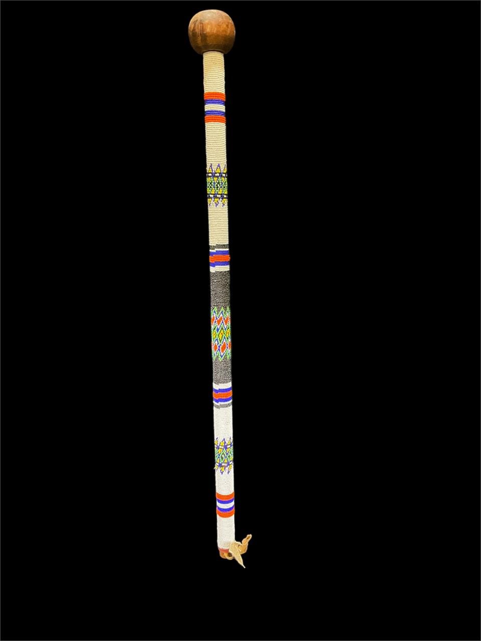 Zululand Beaded Ceremonial Knobkerrie