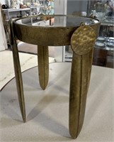 Contemporary Gold Color Accent Table