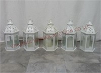 Decorative Metal Lanterns w Flameless Candles