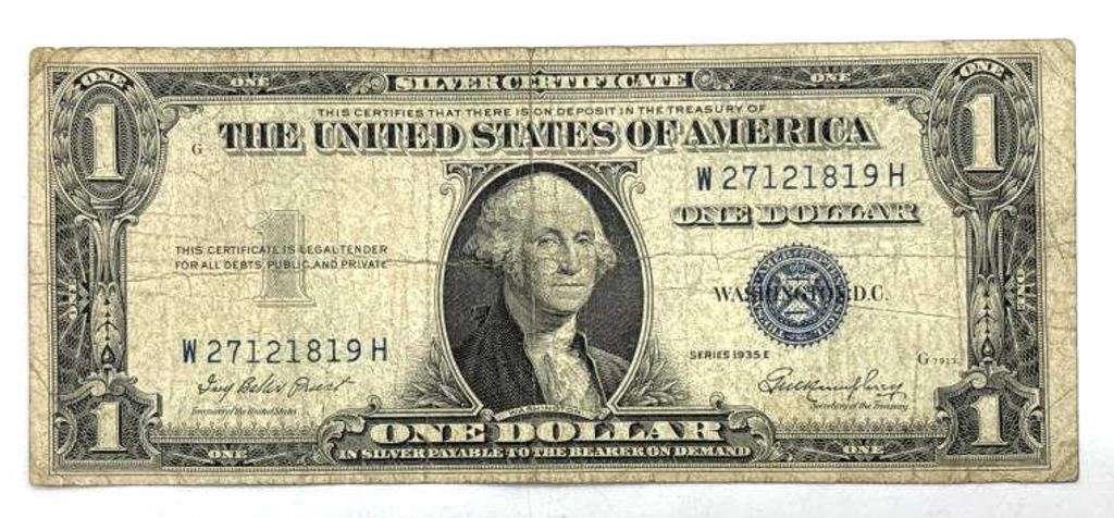 United States Silver Certificate Blue Seal One