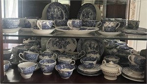 Blue and White China Pieces