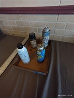 Multiple spray paint aerosol cans 1/2 full
