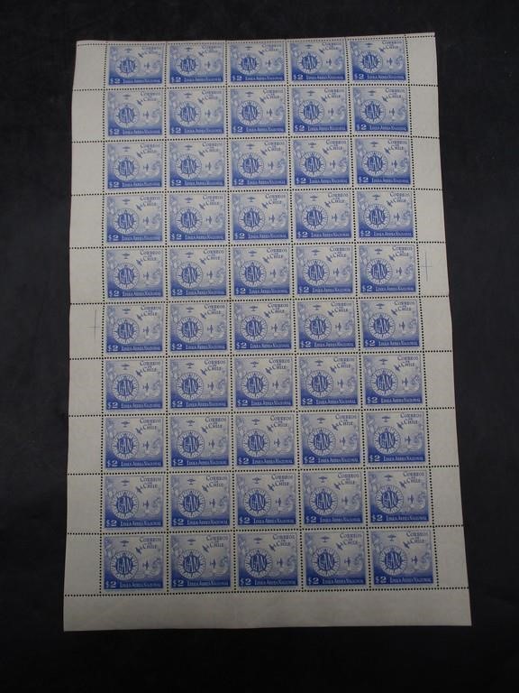1949 "LAN - 20th Anniversary" Chile Stamps