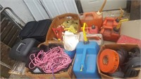 Cart w/ Gas Cans Straps & Misc. Items