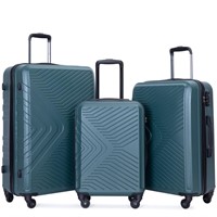 N2573  Travelhouse 3pc Hardside Luggage Set, Dark