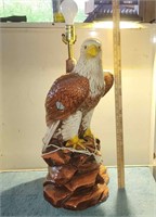 Lamp Finial Resin Painted Eagle Wing Broke