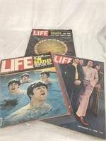 Lot of 3 Vintage LIFE Magazines