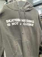 New Skateboarding Is Not A Crime Hoodie SZ L