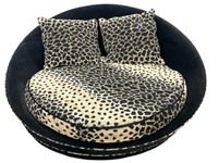 Unique Leopard Print Circular Sofa