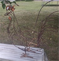 Wrought Iron Rooster, 36" x 28" Metal