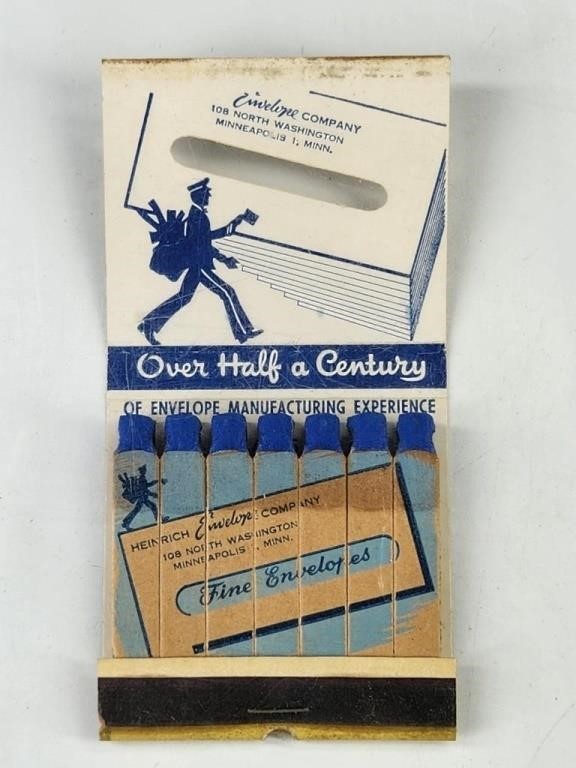 HEINRICH ENVELOPE ADVERTISING FEATURE MATCHBOOK