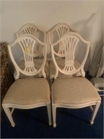 4-White Dining Room Chairs