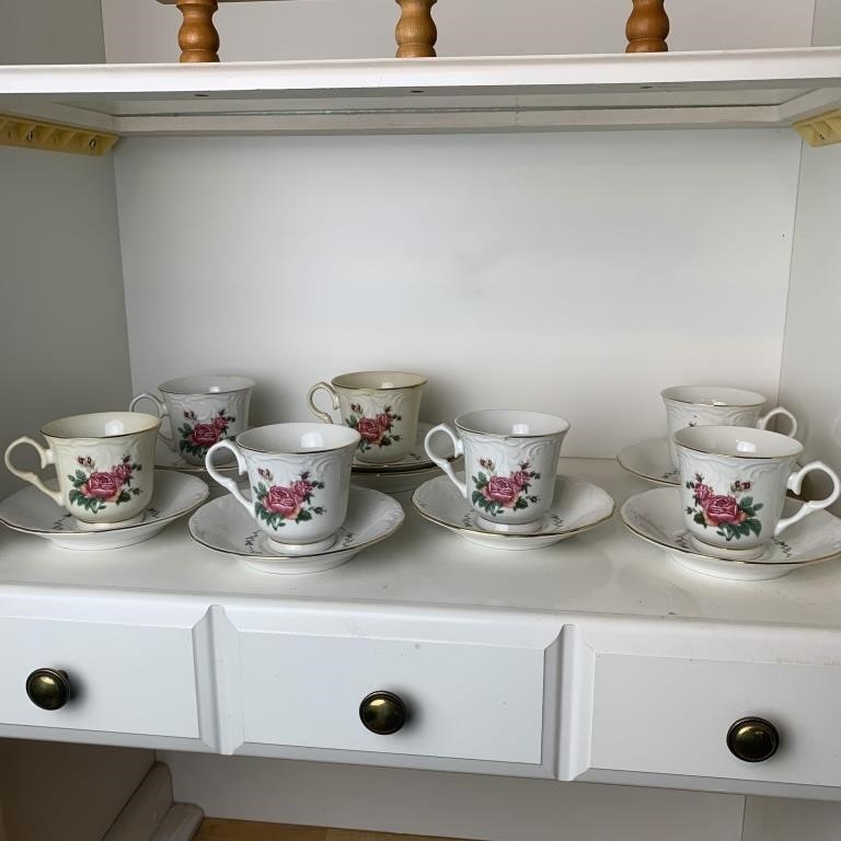 7- Gibson Fine China Cup Set & Saucers