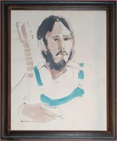 MATTHEW MONKS WATERCOLOR DATED 1974