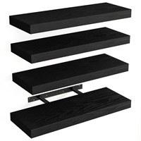 Fixwal 15.8in Floating Shelves, Rustic Wood
