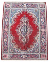 HAND-TIED PERSIAN YAZD RUG, 11'6.5" X 8'9"