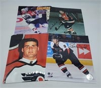 (3) Signed Hockey Photos + Eric Lindros Unsigned