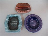 3 Advertising Ashtrays / Cendriers publicitaires