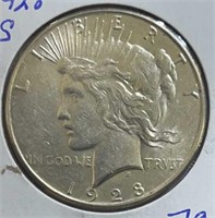 1928S Peace  Dollar MS