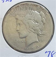 1928 Peace  Dollar