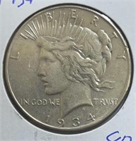 1934 Peace  Dollar