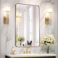 Gold Wall Mirror  30x48 Inch Mirror for Bathroom