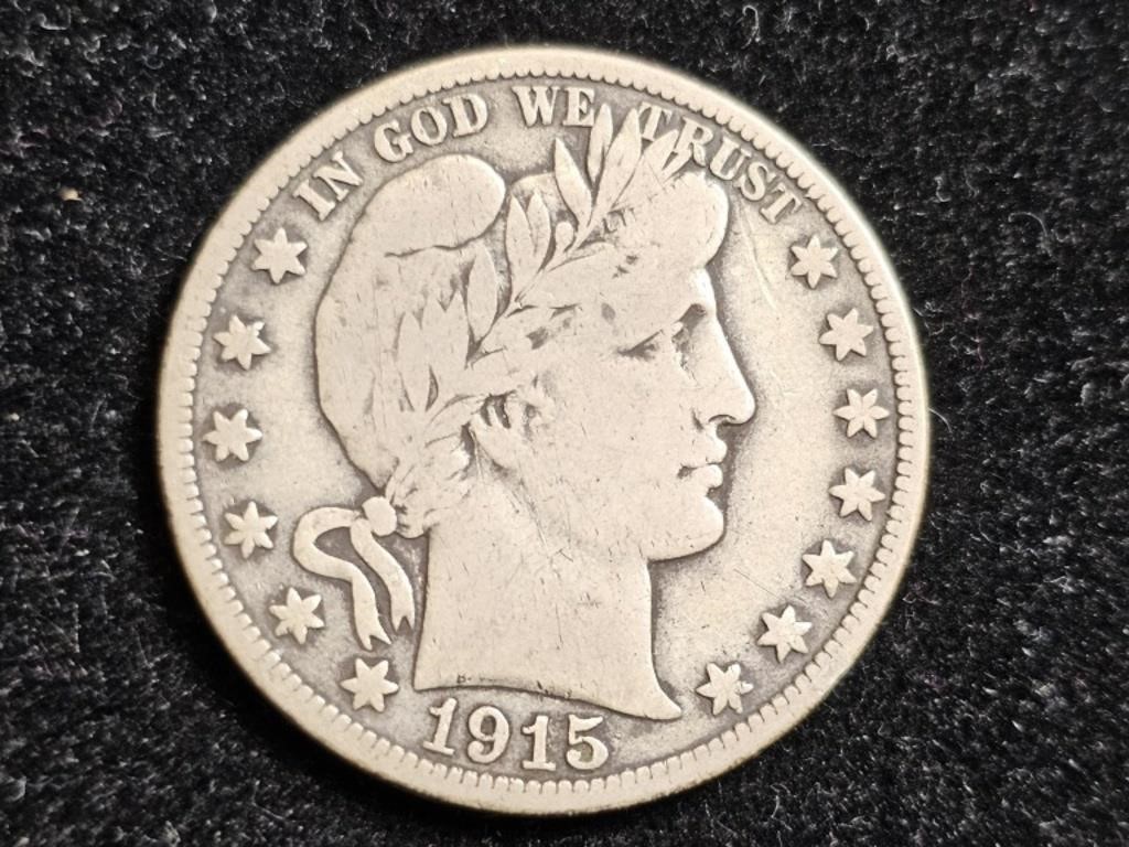 1915S Barber/Liberty Head Half Dollar