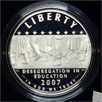 2007 Desegregation Proof Silver Dollar MIB