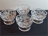 4pc Antique Bryce Higbee Fan Daisies Berry Bowl