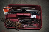TRAY OF SAWS, ALLEN WRENCHES, STRIPPERS