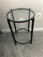 2-Tiered Glass Top Side Table/Stand