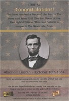 Abraham Lincoln newspaper relic