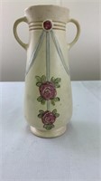 Weller Roma handled art pottery vase 8" (as is)