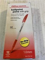 12 count red ballpoint pens